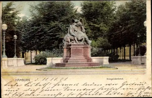 Ak Hamburg Mitte, Kriegerdenkmal