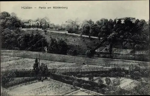 Ak Hüsten Arnsberg im Hochsauerlandkreis, Partie am Mühlenberg, Vogelschau