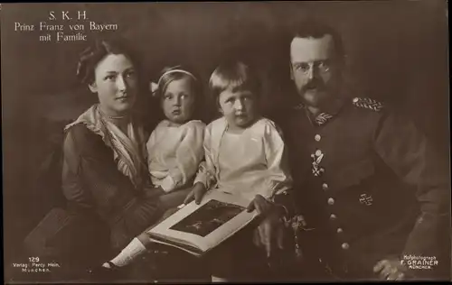 Ak Prinz Franz von Bayern mit Familie, Gruppenportrait