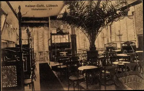 Ak Lübeck in Schleswig Holstein, Kaiser Café, Holstenstraße 17