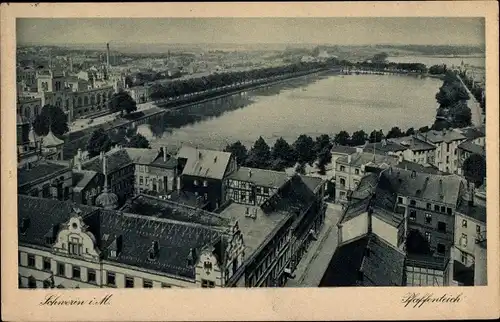 Ak Schwerin in Mecklenburg Vorpommern, Pfaffenteich
