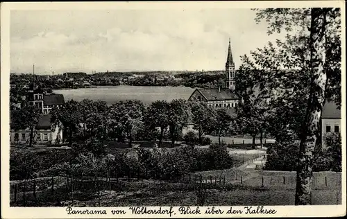 Ak Woltersdorf bei Berlin, Blick über den Kalksee