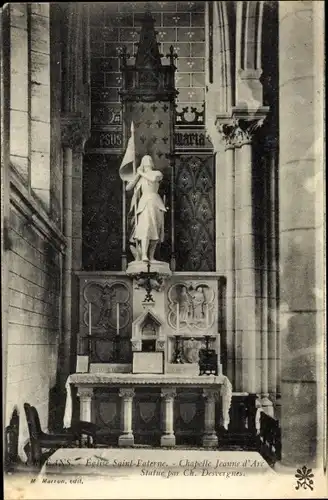 Ak Orléans Loiret, Eglise Saint Paterne, Chapelle Jeanne d'Arc