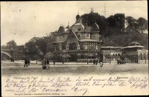 Ak Hamburg Mitte St. Pauli, Fährhaus