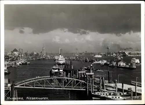 Ak Hamburg, Niederhafen, Panorama