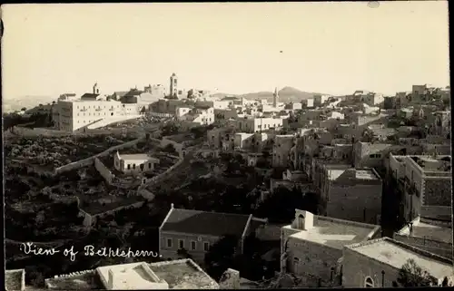 Ak Betlehem Palästina, General View, Vue generale, Gesamtansicht