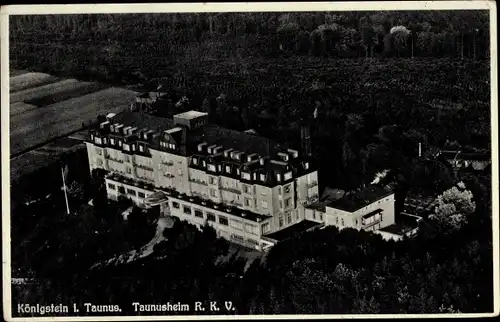 Ak Königstein im Taunus Hessen, Blick auf das Taunusheim R. K. V. aus der Vogelschau