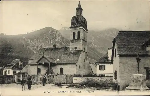 Ak Arrens Marsous Hautes Pyrénées, L'Église