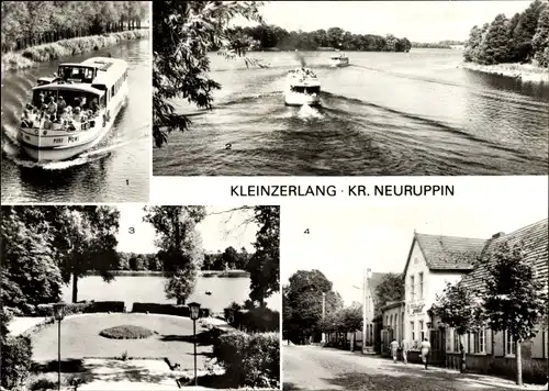 Ak Kleinzerlang Rheinsberg in Brandenburg, Hüttenkanal, FDGB Erholungsheim Frieden, Pälitzsee