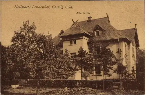 Ak Coswig in Sachsen, Heilstätte Lindenhof, Albertvilla