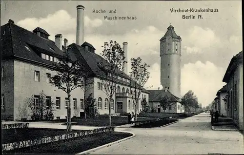 Ak Berlin Wedding, Virchow Krankenhaus, Küche und Maschinenhaus, Wasserturm