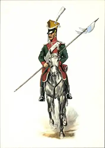 Künstler Ak Bayern um 1813, Ulanen Regiment, Ulan