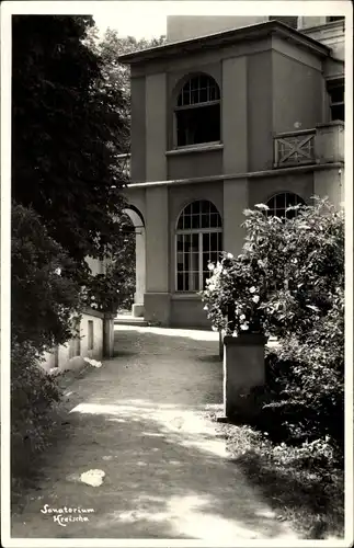 Ak Kreischa im Erzgebirge, Teilansicht vom Sanatorium