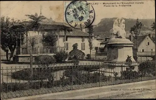 Ak Millau Aveyron, Monument de l'Education morale, Place de la Fraternite