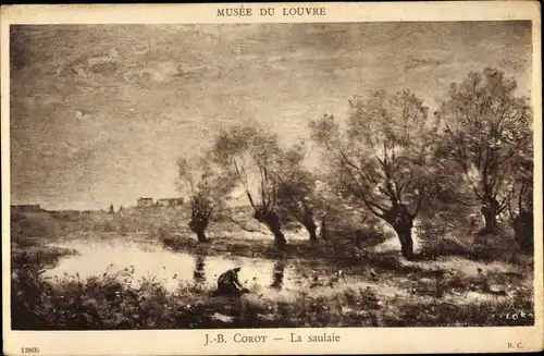 Künstler Ak Corot, J. B., La saulaie, Musee du Louvre