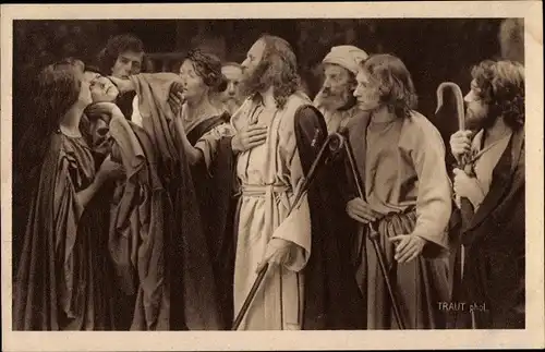 Ak Passionsspiele Oberammergau 1922, Theaterszene, Nr. 41, Abschied von Bethania