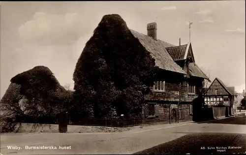 Ak Visby Wisby Schweden, Burmeisterska huset