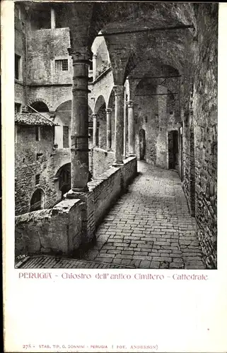 Ak Perugia Umbria, Chiostro dell' antico Cimitero, Cattedrale