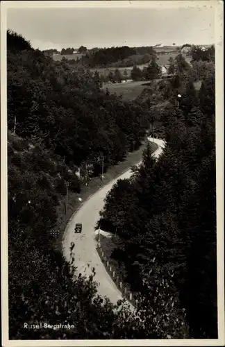 Ak Rusel Schaufling in Niederbayern, Blick auf die Bergstraße