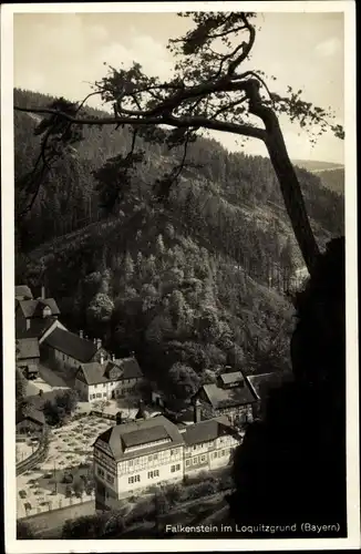 Ak Falkenstein Ludwigsstadt im Kreis Kronach Oberfranken, Teilansicht des Ortes