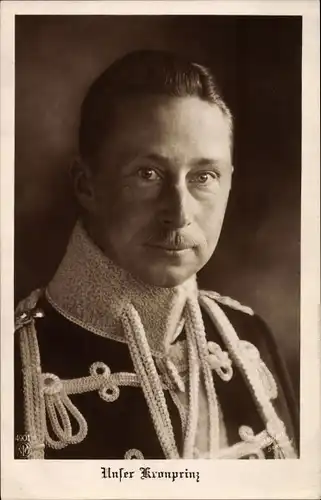 Ak Kronprinz Wilhelm von Preußen, Husarenuniform, Portrait, NPG 4901