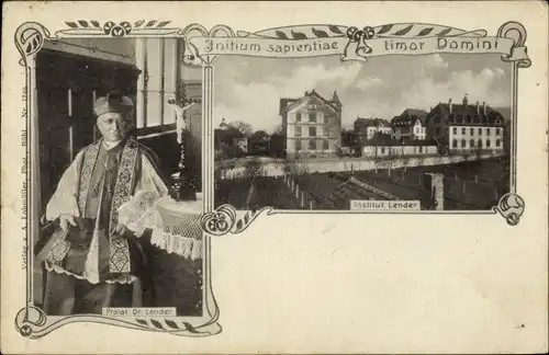 Ak Sasbach im Ortenaukreis, Institut Lender, Prälat Dr. Lender