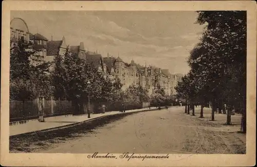 Ak Mannheim in Baden Württemberg, Stefanienpromenade