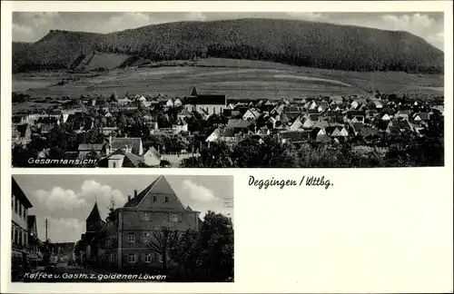 Ak Deggingen Württemberg, Kaffee und Gasthaus zum goldenen Löwen