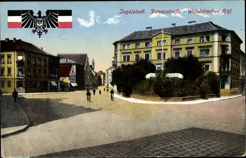 Ak Ingolstadt an der Donau Oberbayern, Donaustraße, Wittelsbacher Hof