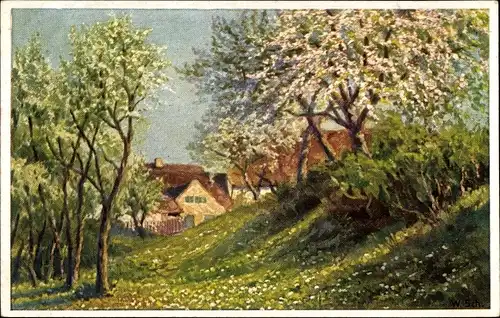 Künstler Ak Schacht, Wilh., Frühling