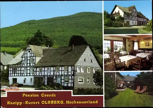 Ak Olsberg im Hochsauerland, Blick auf die Pension Cordt, Carls Aue Straße 3
