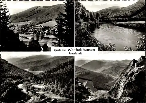 Ak Wenholthausen Eslohe im Sauerland, Panorama, Berge