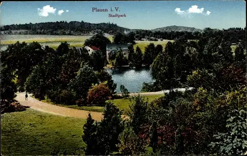 Ak Plauen im Vogtland, Stadtpark