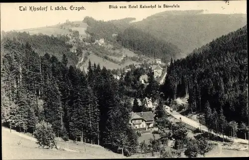 Ak Kipsdorf Altenberg im Erzgebirge, Blick vom Hotel Kaiserhof in Bärenfels
