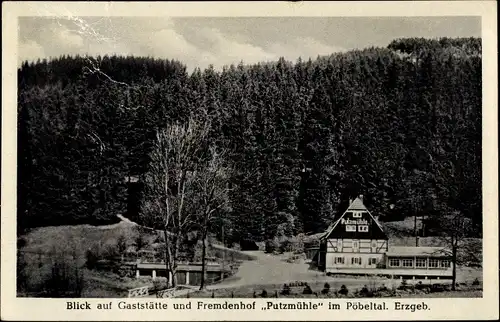 Ak Oberpöbel Dippoldiswalde im Osterzgebirge, Gaststätte und Fremdenhof Putzmühle