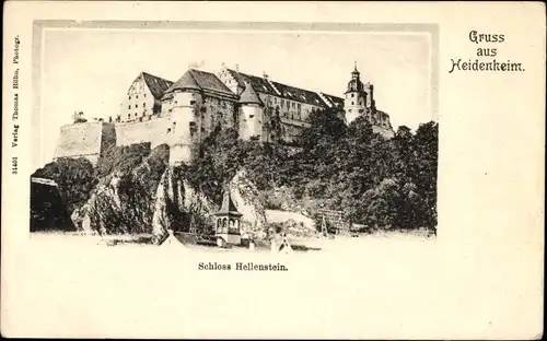 Passepartout Ak Heidenheim an der Brenz Baden Württemberg, Blick auf Schloss Hellenstein