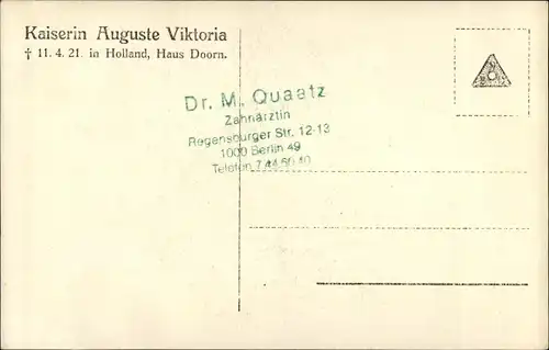 Ak Kaiserin Auguste Viktoria, Portrait, Pelzmantel, Diadem, NPG 4542