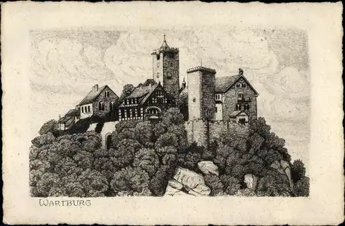 Künstler Ak Lutherstadt Eisenach in Thüringen, Wartburg