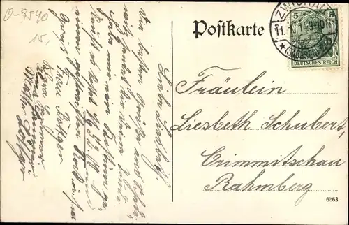 Ak Zwickau in Sachsen, Kaiserliches Postamt mit Albertplatz