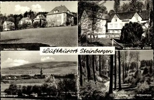 Ak Steinbergen Rinteln in Niedersachsen, Pensionshäuser, Kneippkurhaus Krömer, Steinbergen, Aufstieg