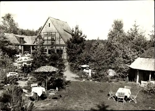 Ak Gartow in Niedersachsen, Waldpension Schönblick, Garten