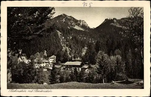 Ak Birkenstein Fischbachau in Oberbayern, Teilansicht vom Ort mit Breitenstein