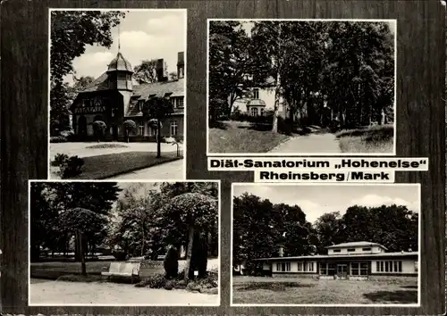 Passepartout Ak Rheinsberg in Brandenburg, Ansichten vom Diät Sanatorium Hoheneise
