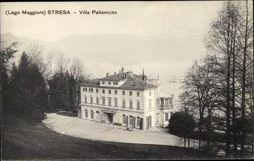 Ak Stresa Borromeo Lago Maggiore Piemonte, Villa Pallavicino