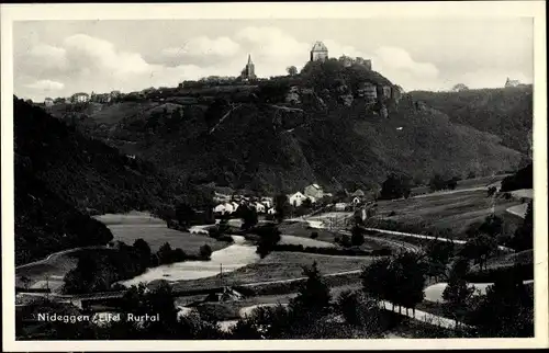 Ak Nideggen in der Eifel, Rurtalpanorama