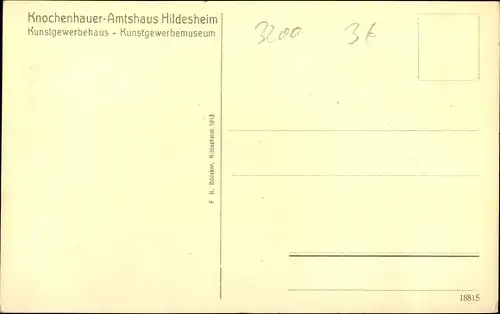 Ak Hildesheim in Niedersachsen, Knochenhauer Amtshaus, Kunstgewerbehaus, Kunstgewerbemuseum