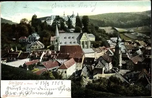 Ak Stolberg Südharz, Gesamtansicht der Stadt