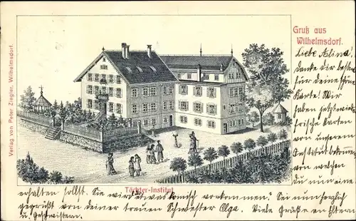 Litho Wilhelmsdorf im Kreis Ravensbrug Baden Württemberg, Töchterinstitut