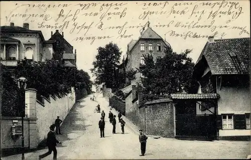 Ak Mönchengladbach Nordrhein Westfalen, Flischerburg, Gasse, Fußgänger