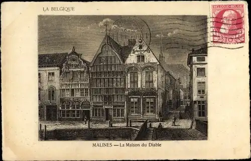 Künstler Ak Mechelen Malines Flandern Antwerpen, La Maison du Diable